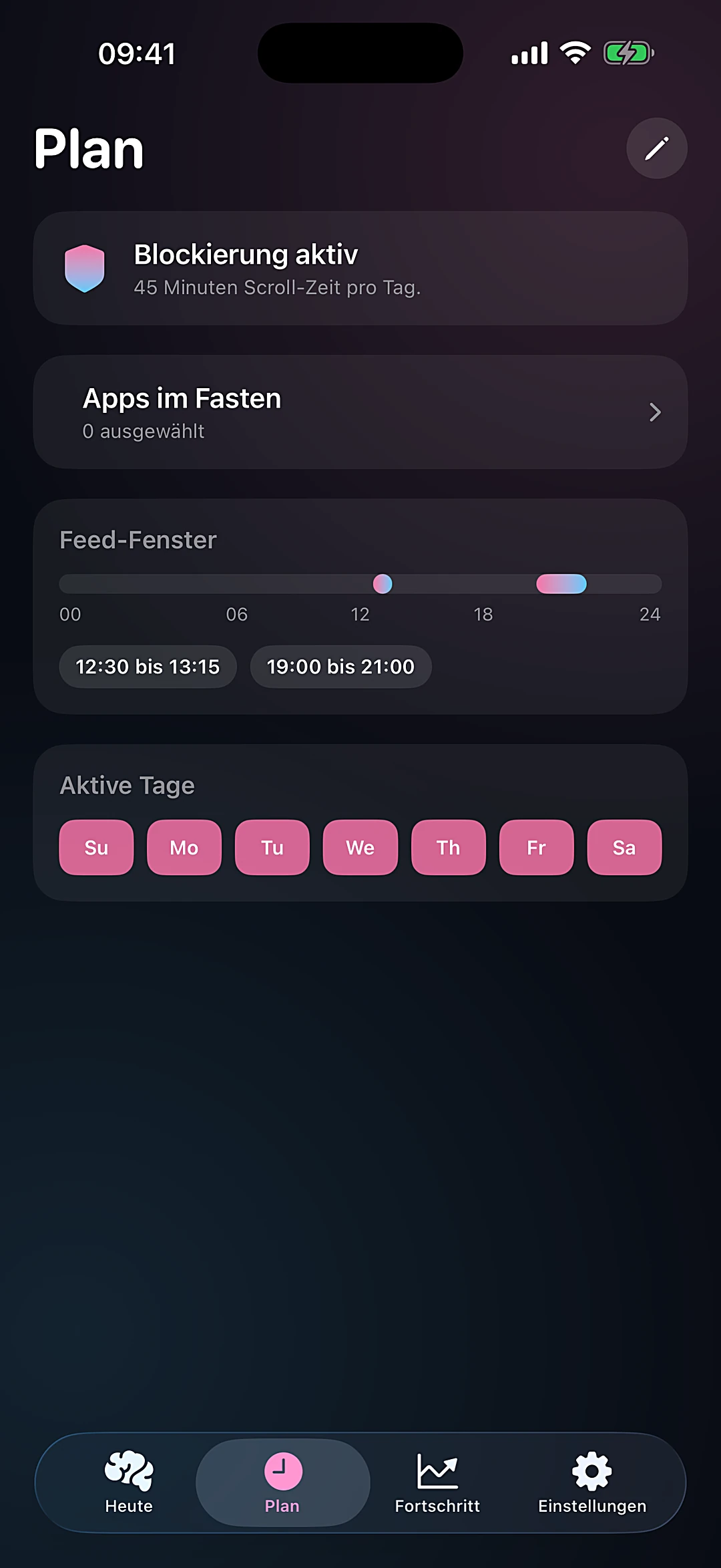 Plan: Feed-Fenster für deine Apps