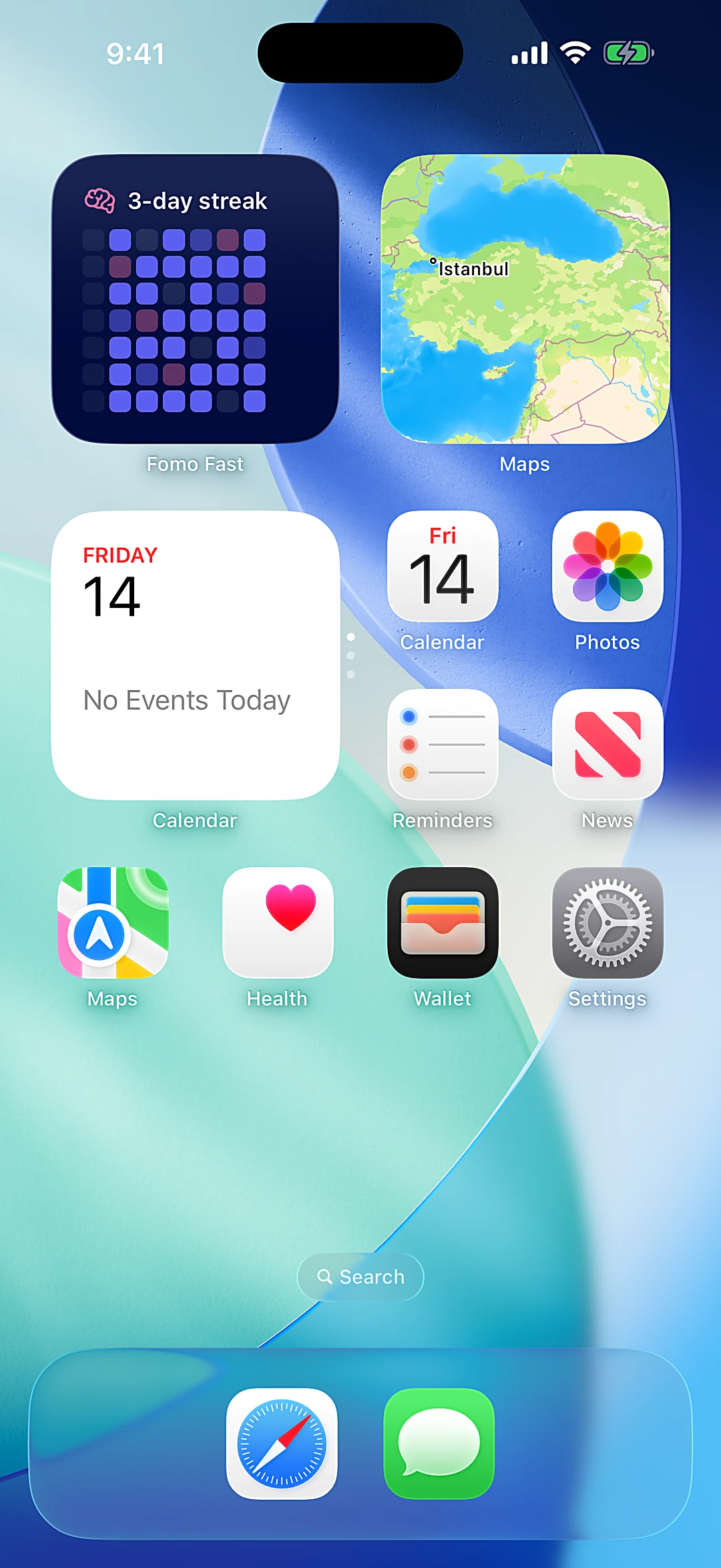 Widget: Your streak grid, right on the Home Screen
